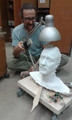 Zoran making a human bust